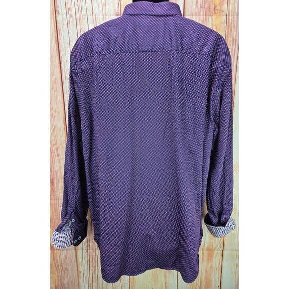 Johnston & Murphy Mens Geometric Print Dress Shirt XXL NWOT - Picture 2 of 9